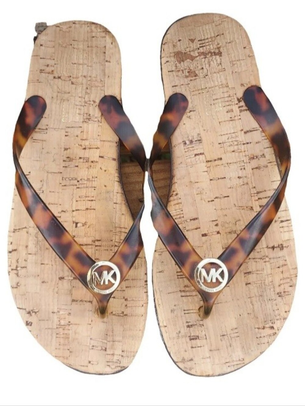 Michael Kors Tortoiseshell Flip Flops Size 6